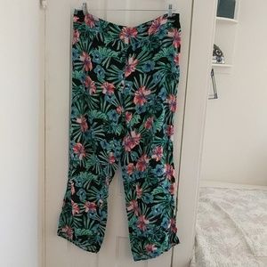 Flowered Flowy Pants